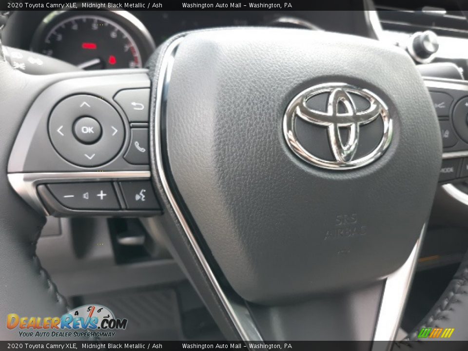 2020 Toyota Camry XLE Midnight Black Metallic / Ash Photo #5