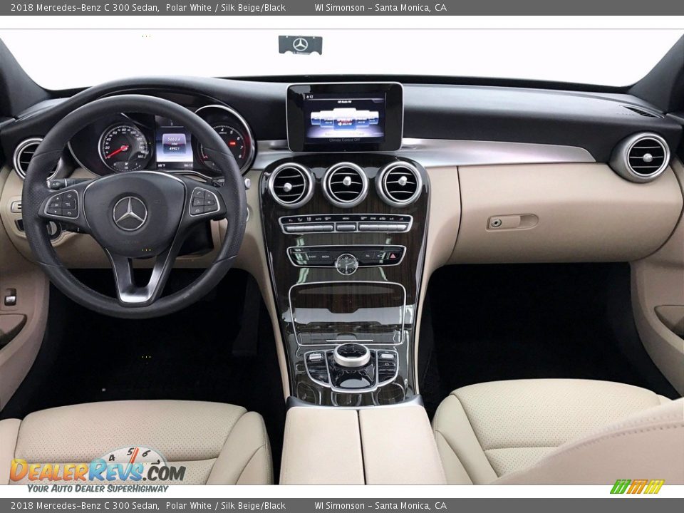 2018 Mercedes-Benz C 300 Sedan Polar White / Silk Beige/Black Photo #17