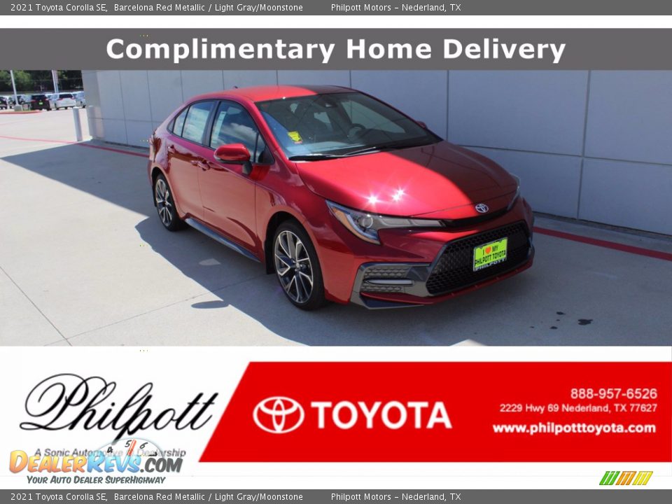 2021 Toyota Corolla SE Barcelona Red Metallic / Light Gray/Moonstone Photo #1