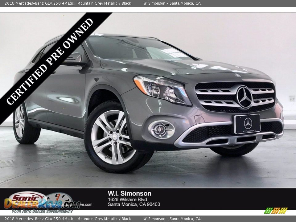 2018 Mercedes-Benz GLA 250 4Matic Mountain Grey Metallic / Black Photo #1