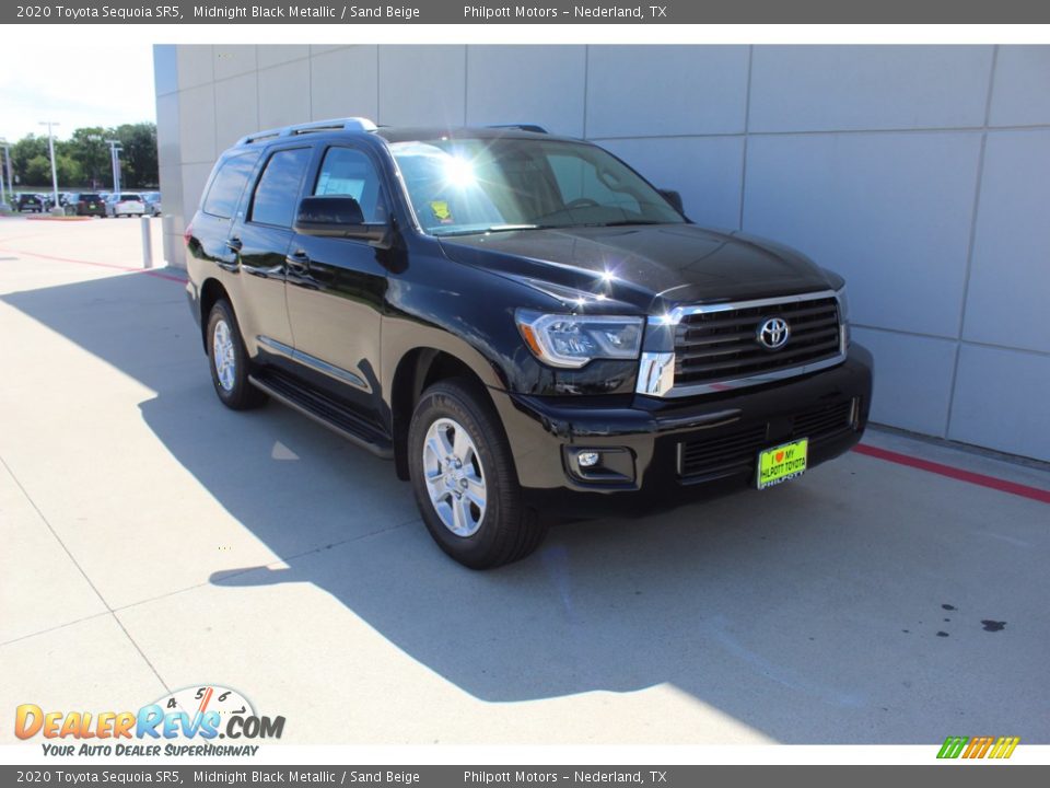 2020 Toyota Sequoia SR5 Midnight Black Metallic / Sand Beige Photo #2