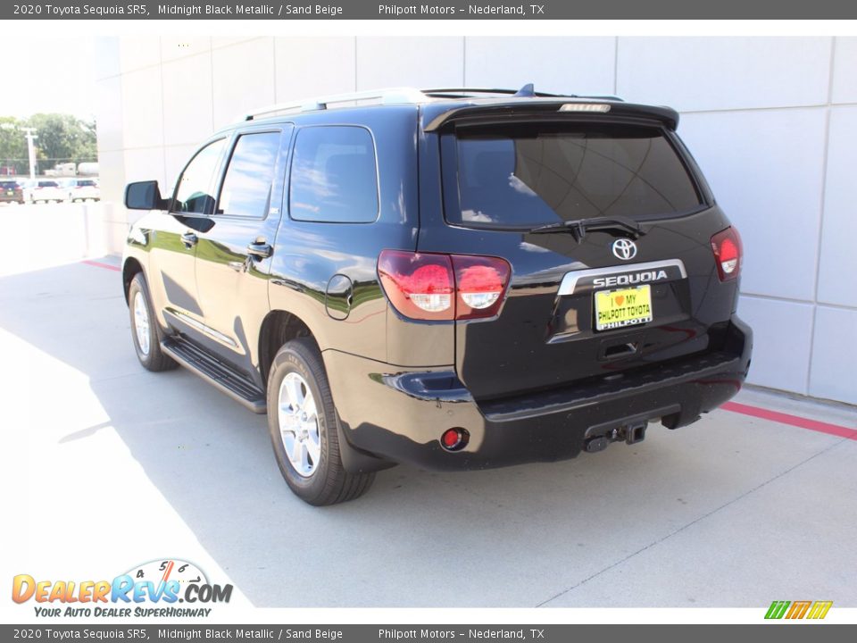 2020 Toyota Sequoia SR5 Midnight Black Metallic / Sand Beige Photo #6