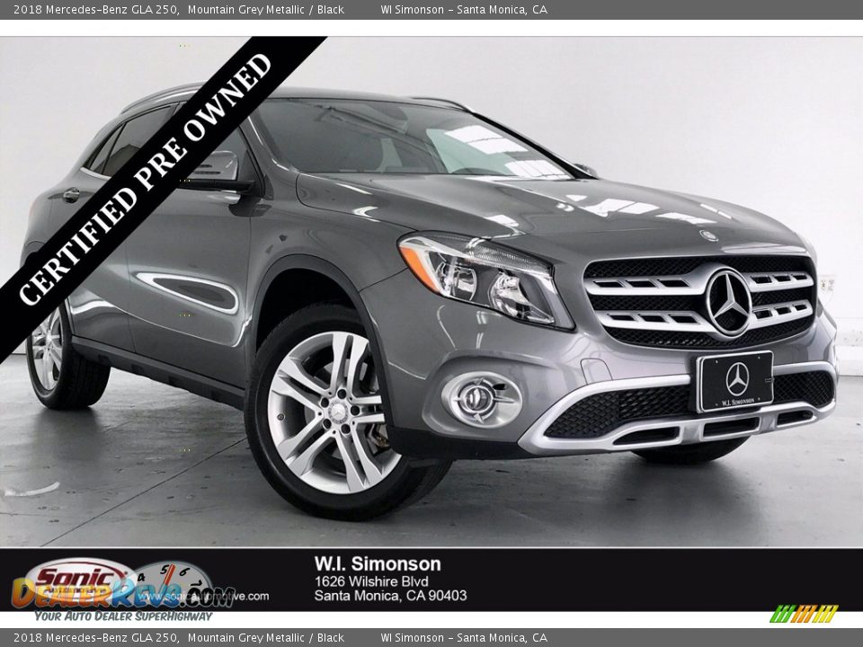 2018 Mercedes-Benz GLA 250 Mountain Grey Metallic / Black Photo #1