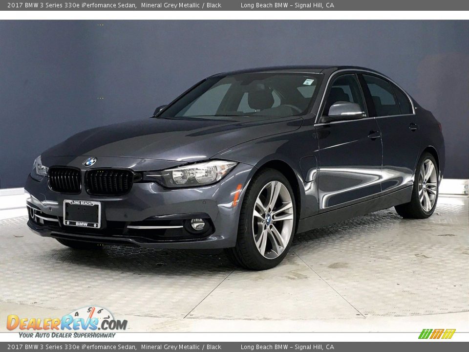 2017 BMW 3 Series 330e iPerfomance Sedan Mineral Grey Metallic / Black Photo #12