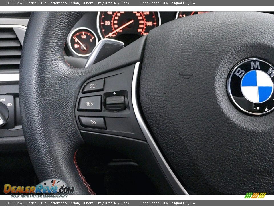 2017 BMW 3 Series 330e iPerfomance Sedan Mineral Grey Metallic / Black Photo #18