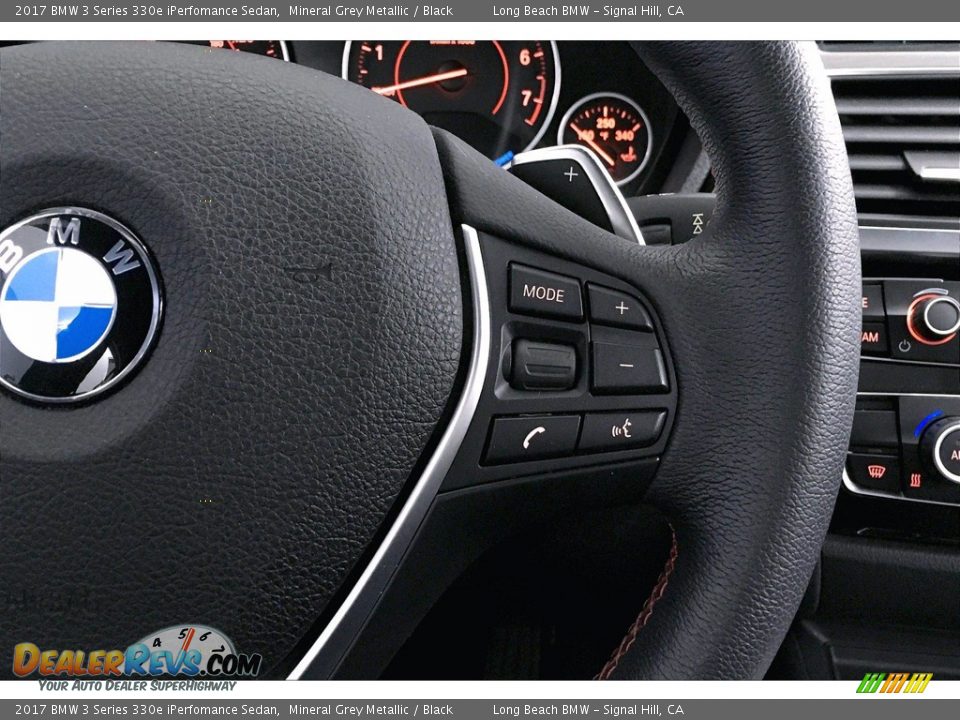 2017 BMW 3 Series 330e iPerfomance Sedan Mineral Grey Metallic / Black Photo #19