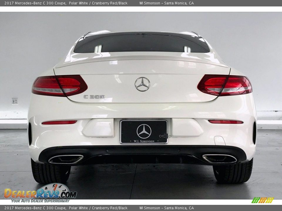 2017 Mercedes-Benz C 300 Coupe Polar White / Cranberry Red/Black Photo #3