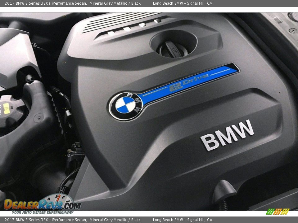 2017 BMW 3 Series 330e iPerfomance Sedan Mineral Grey Metallic / Black Photo #34