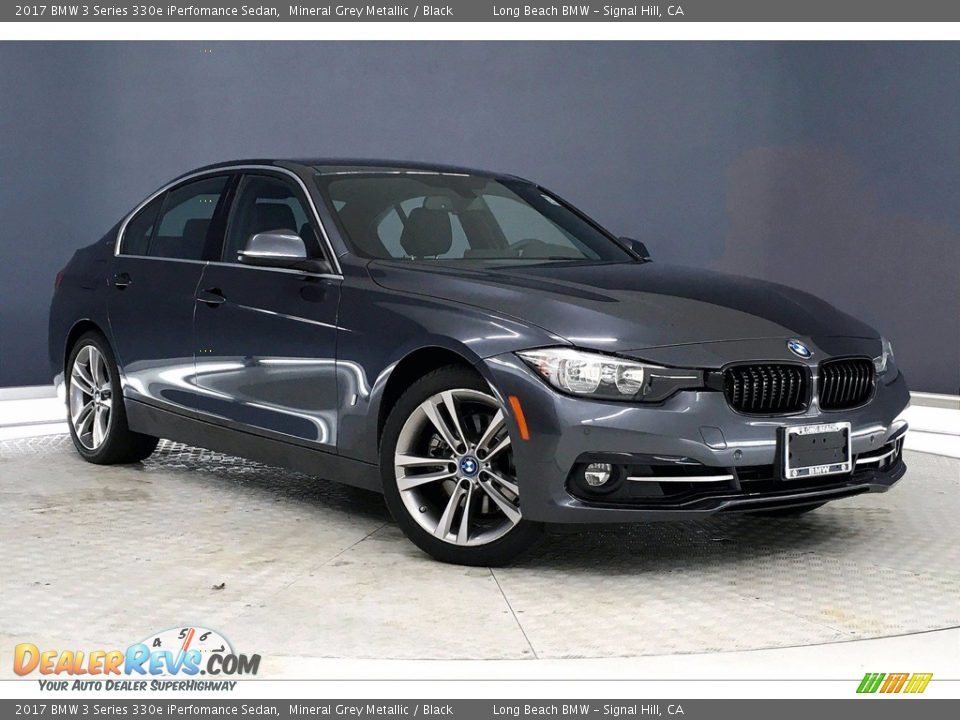 2017 BMW 3 Series 330e iPerfomance Sedan Mineral Grey Metallic / Black Photo #36