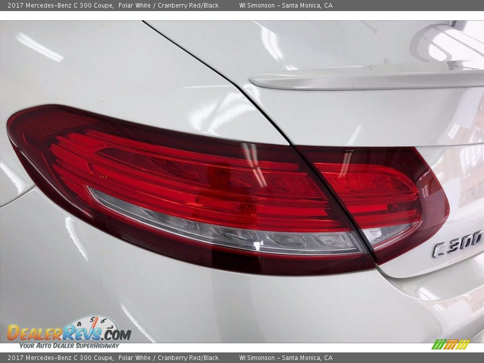 2017 Mercedes-Benz C 300 Coupe Polar White / Cranberry Red/Black Photo #26