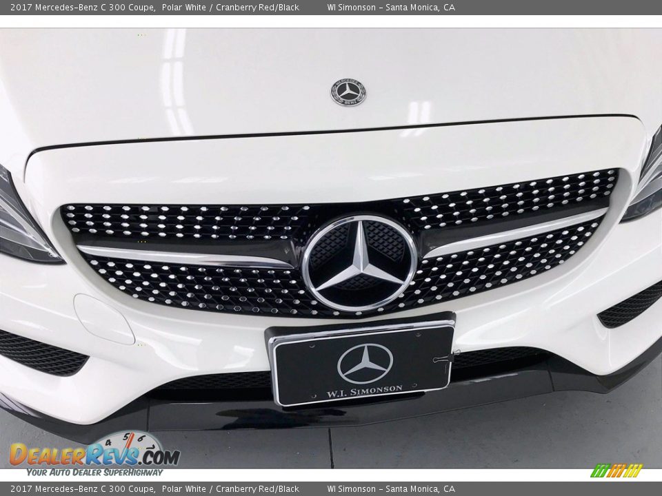 2017 Mercedes-Benz C 300 Coupe Polar White / Cranberry Red/Black Photo #33