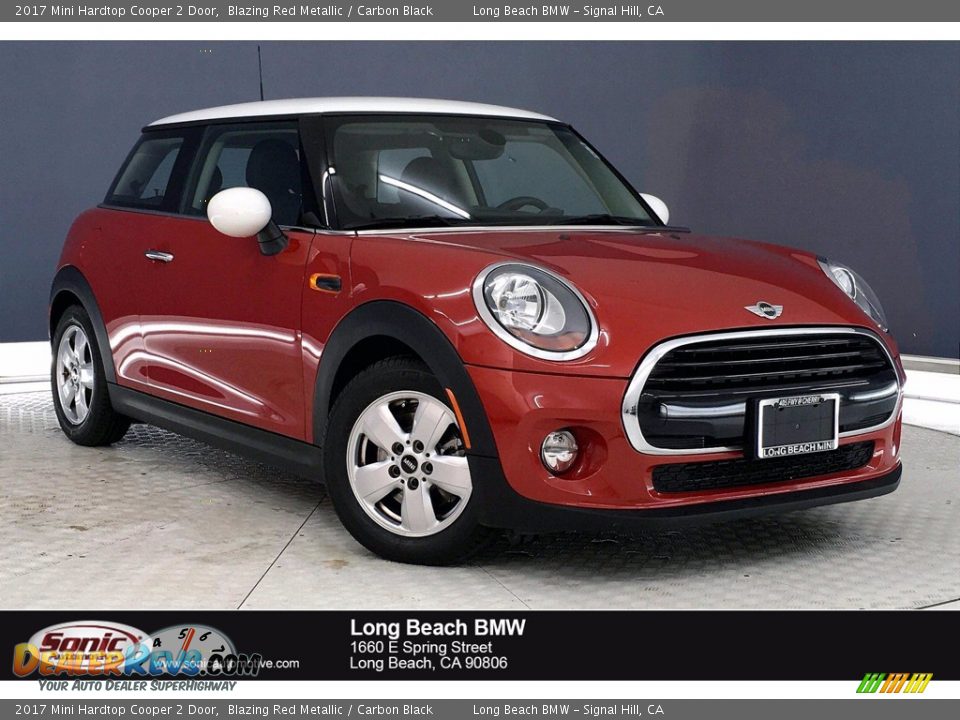2017 Mini Hardtop Cooper 2 Door Blazing Red Metallic / Carbon Black Photo #1