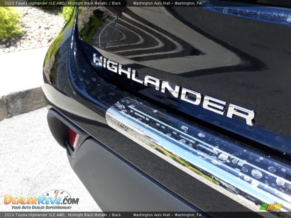 2020 Toyota Highlander XLE AWD Midnight Black Metallic / Black Photo #36