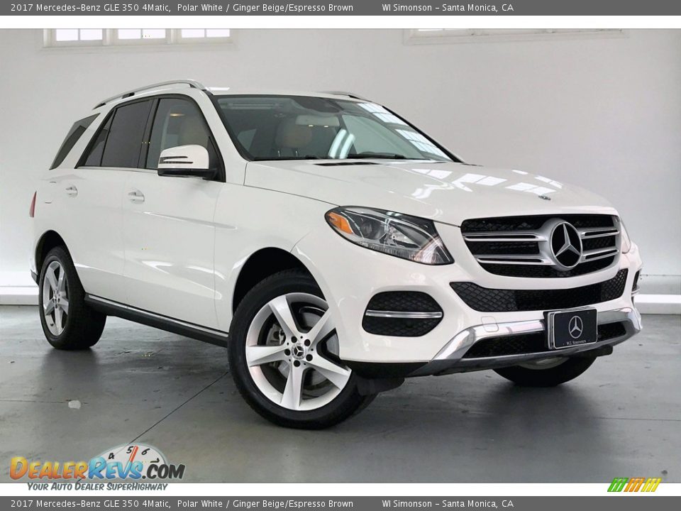 2017 Mercedes-Benz GLE 350 4Matic Polar White / Ginger Beige/Espresso Brown Photo #34