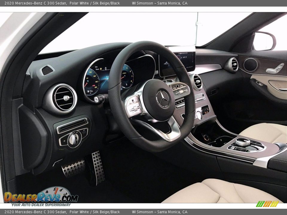 2020 Mercedes-Benz C 300 Sedan Polar White / Silk Beige/Black Photo #4