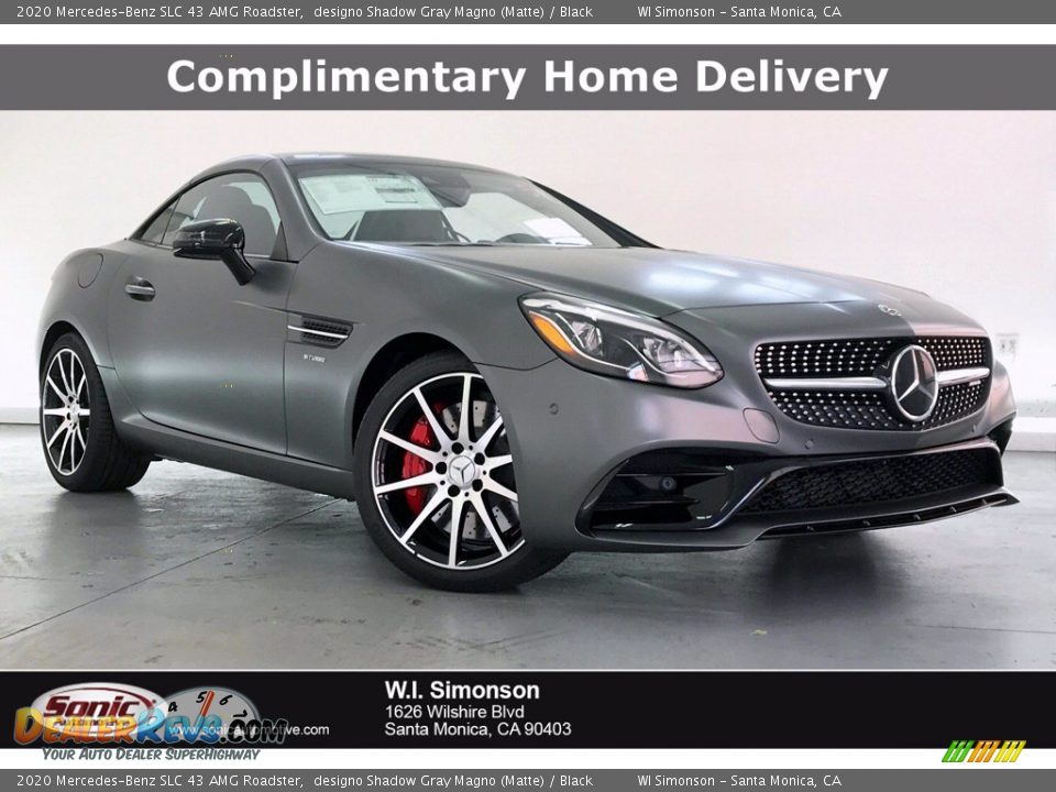2020 Mercedes-Benz SLC 43 AMG Roadster designo Shadow Gray Magno (Matte) / Black Photo #1