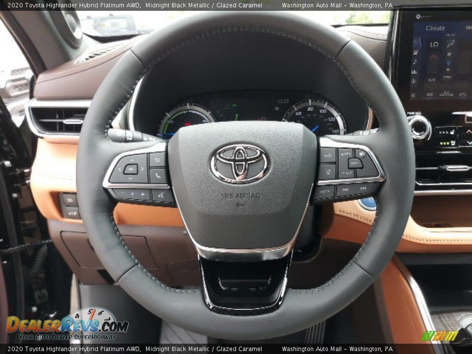 2020 Toyota Highlander Hybrid Platinum AWD Steering Wheel Photo #4