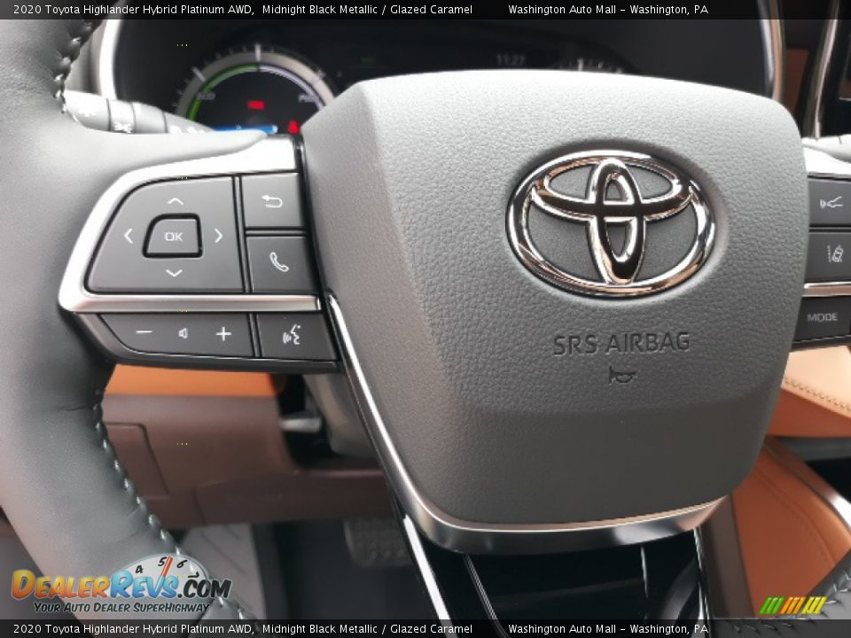 2020 Toyota Highlander Hybrid Platinum AWD Steering Wheel Photo #5