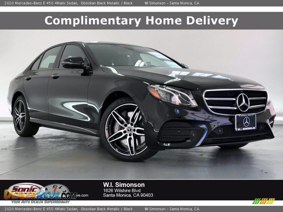 2020 Mercedes-Benz E 450 4Matic Sedan Obsidian Black Metallic / Black Photo #1