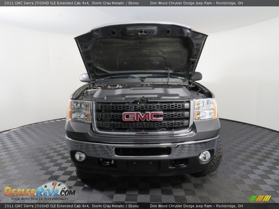 2011 GMC Sierra 2500HD SLE Extended Cab 4x4 Storm Gray Metallic / Ebony Photo #8