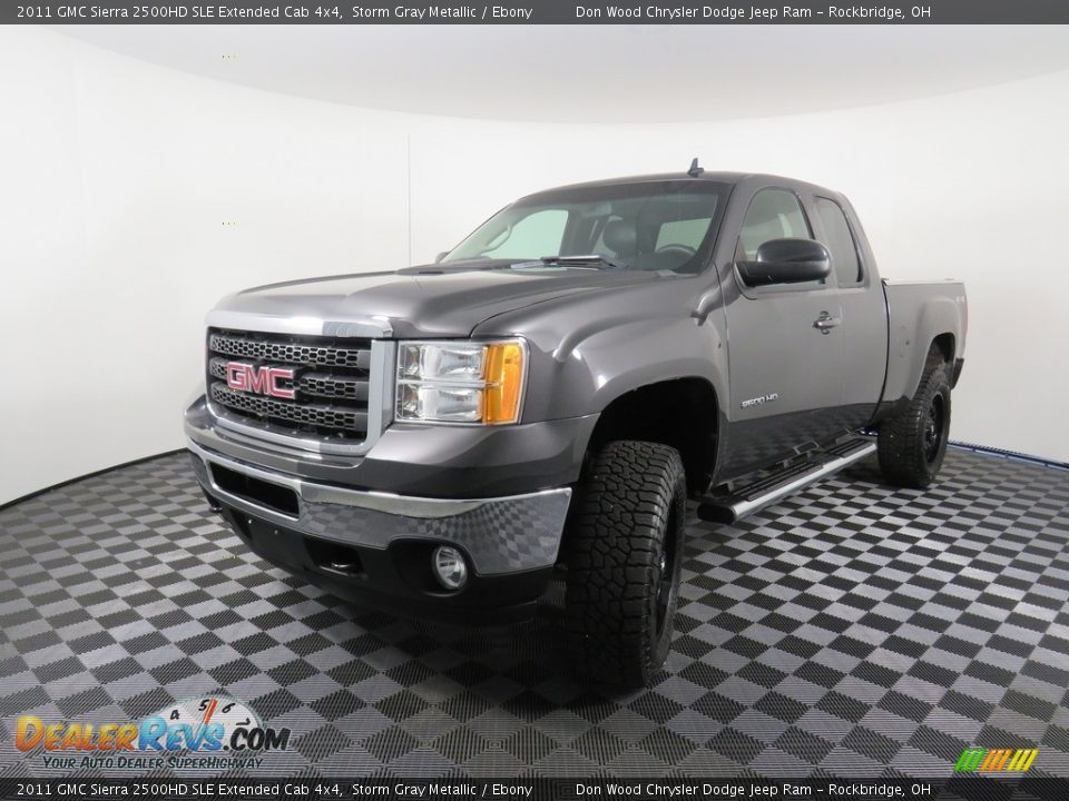 2011 GMC Sierra 2500HD SLE Extended Cab 4x4 Storm Gray Metallic / Ebony Photo #10