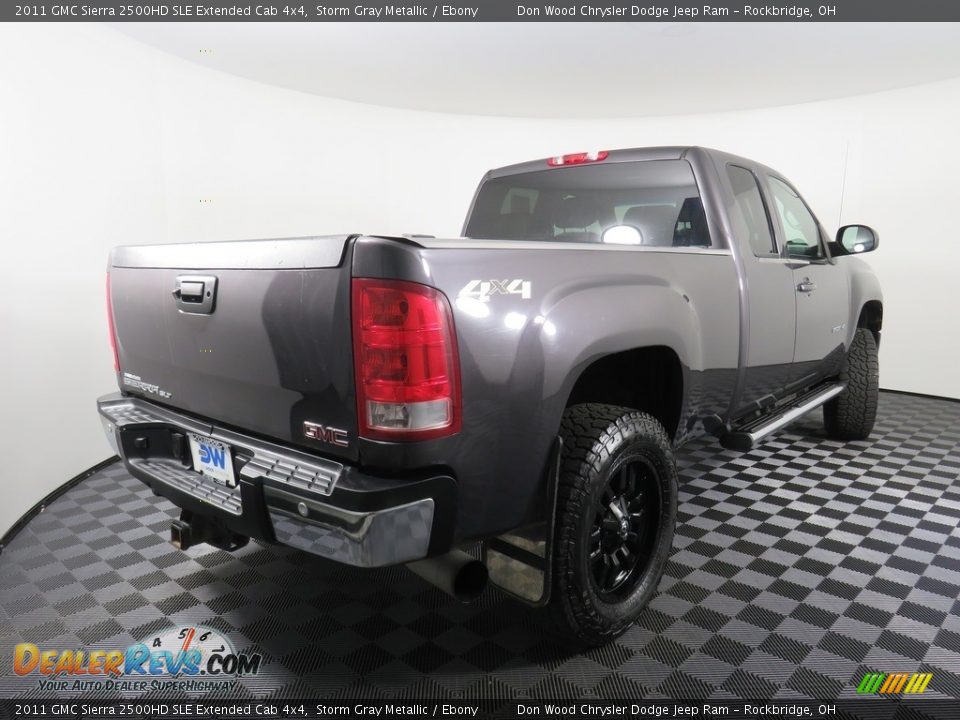 2011 GMC Sierra 2500HD SLE Extended Cab 4x4 Storm Gray Metallic / Ebony Photo #17