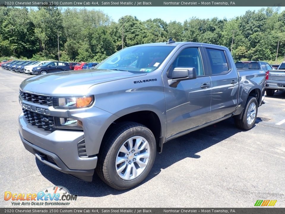 2020 Chevrolet Silverado 1500 Custom Crew Cab 4x4 Satin Steel Metallic / Jet Black Photo #1