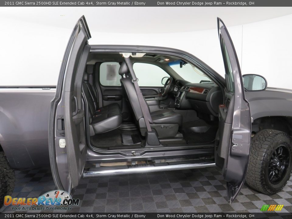 2011 GMC Sierra 2500HD SLE Extended Cab 4x4 Storm Gray Metallic / Ebony Photo #26