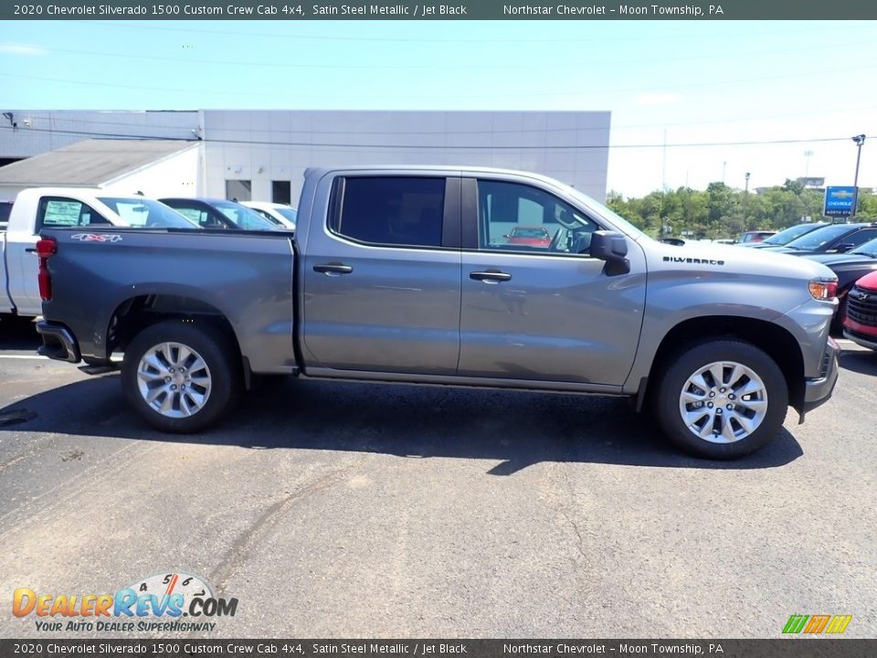 2020 Chevrolet Silverado 1500 Custom Crew Cab 4x4 Satin Steel Metallic / Jet Black Photo #6