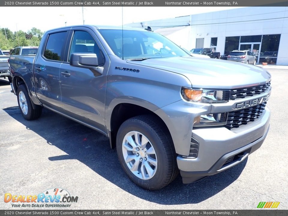 2020 Chevrolet Silverado 1500 Custom Crew Cab 4x4 Satin Steel Metallic / Jet Black Photo #7