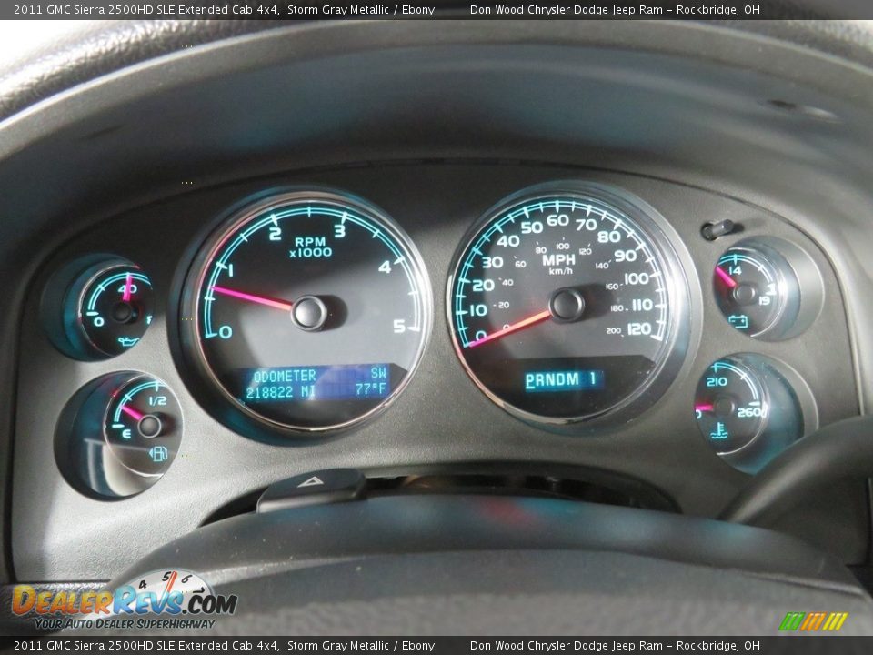 2011 GMC Sierra 2500HD SLE Extended Cab 4x4 Gauges Photo #29