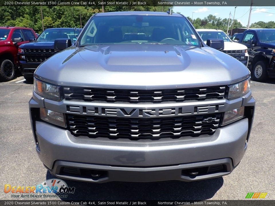 2020 Chevrolet Silverado 1500 Custom Crew Cab 4x4 Satin Steel Metallic / Jet Black Photo #8