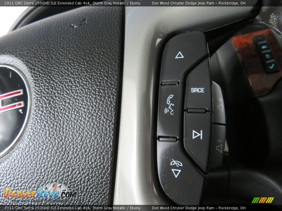 2011 GMC Sierra 2500HD SLE Extended Cab 4x4 Steering Wheel Photo #33