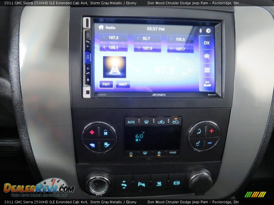 2011 GMC Sierra 2500HD SLE Extended Cab 4x4 Storm Gray Metallic / Ebony Photo #35