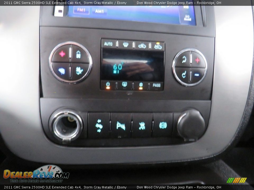 2011 GMC Sierra 2500HD SLE Extended Cab 4x4 Storm Gray Metallic / Ebony Photo #36