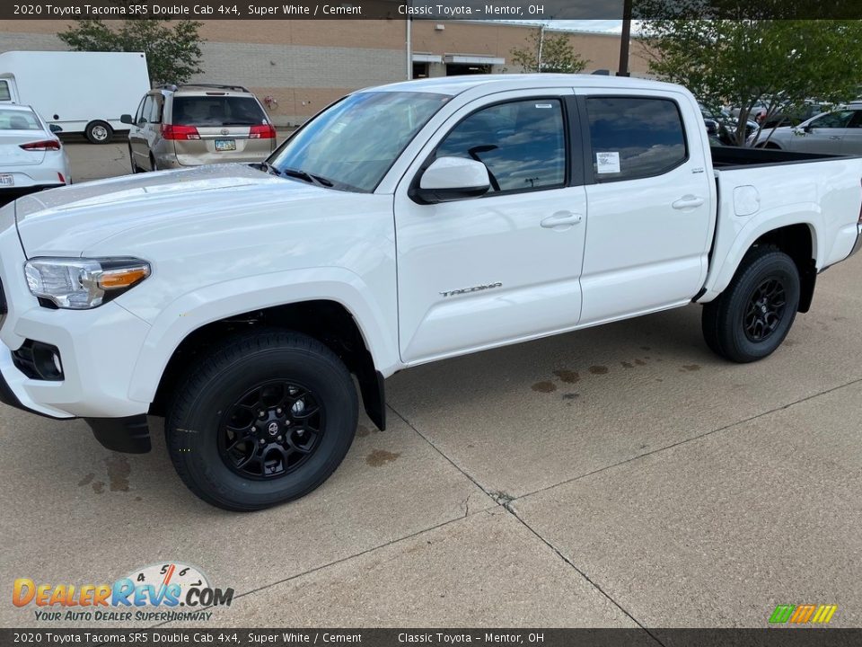 2020 Toyota Tacoma SR5 Double Cab 4x4 Super White / Cement Photo #1