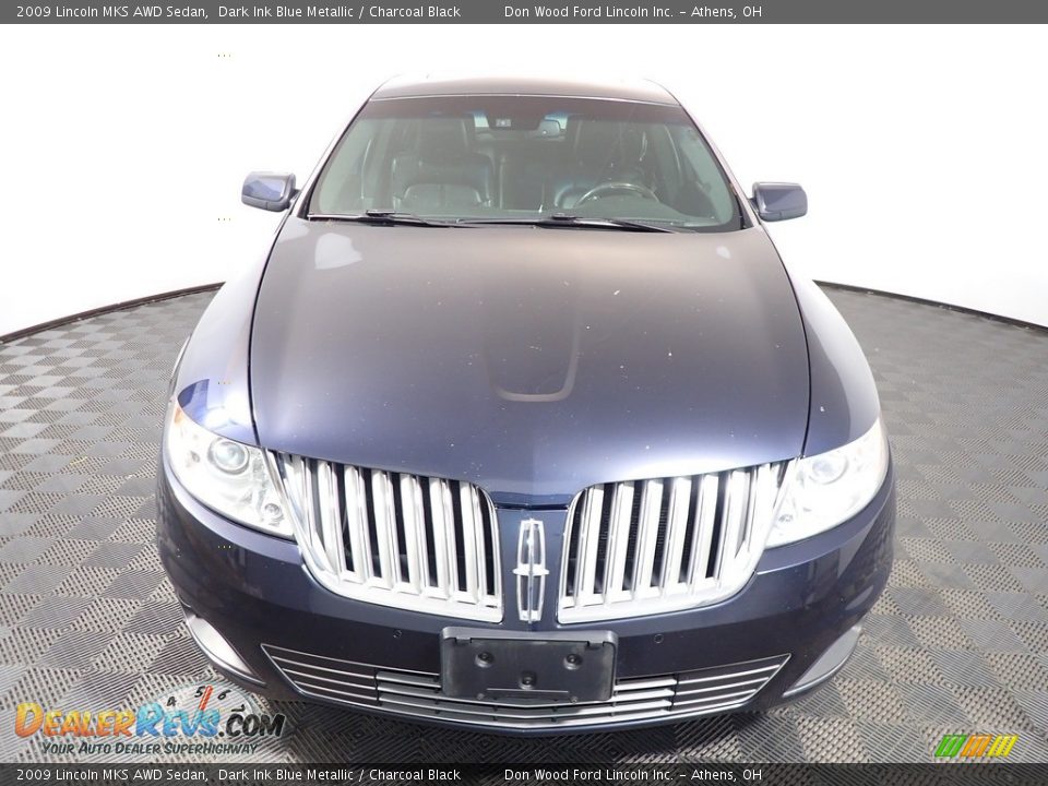 2009 Lincoln MKS AWD Sedan Dark Ink Blue Metallic / Charcoal Black Photo #4