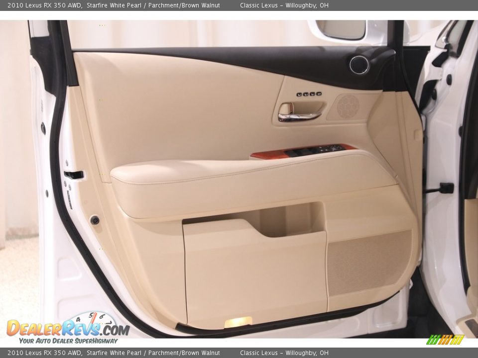 2010 Lexus RX 350 AWD Starfire White Pearl / Parchment/Brown Walnut Photo #4