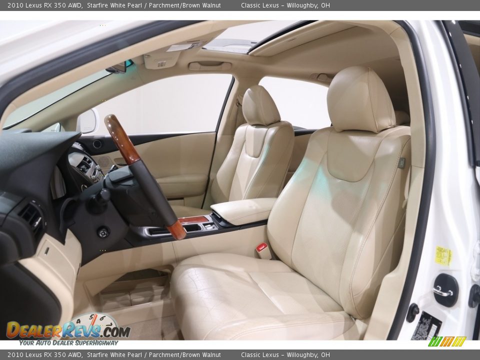 2010 Lexus RX 350 AWD Starfire White Pearl / Parchment/Brown Walnut Photo #5