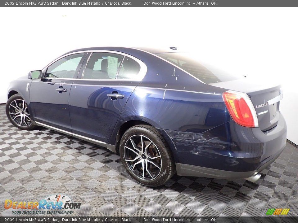 2009 Lincoln MKS AWD Sedan Dark Ink Blue Metallic / Charcoal Black Photo #9