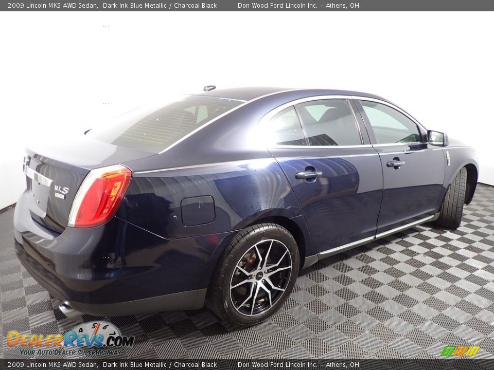 2009 Lincoln MKS AWD Sedan Dark Ink Blue Metallic / Charcoal Black Photo #14