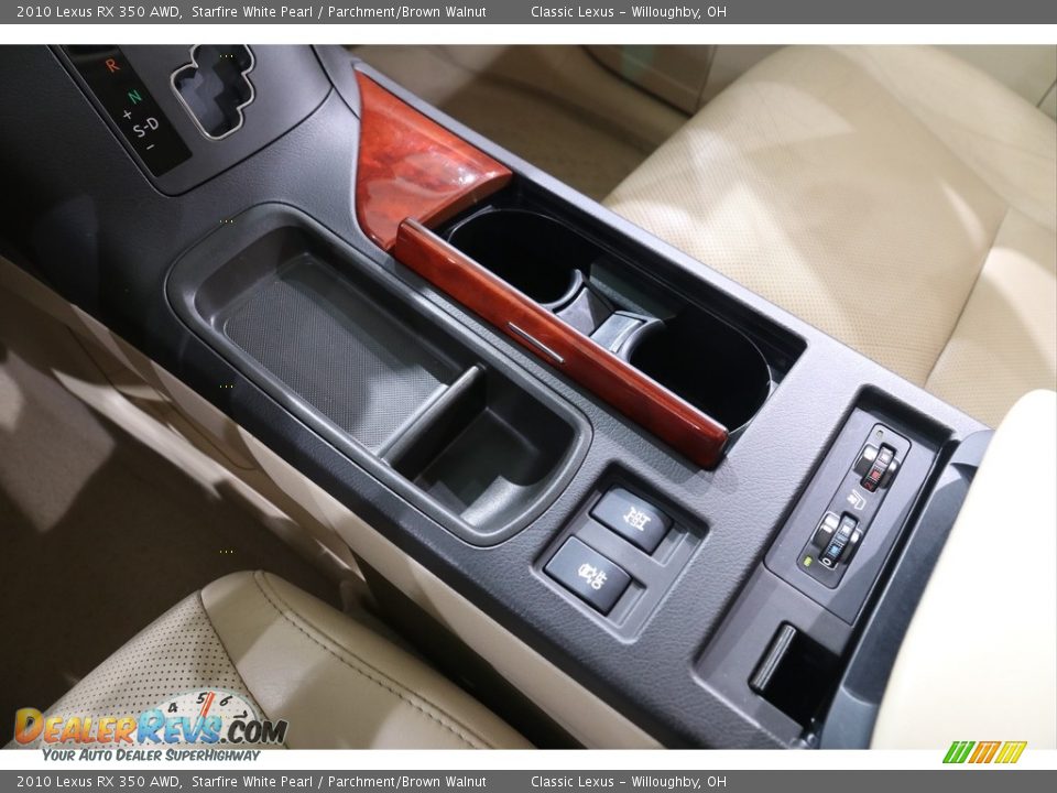 2010 Lexus RX 350 AWD Starfire White Pearl / Parchment/Brown Walnut Photo #13