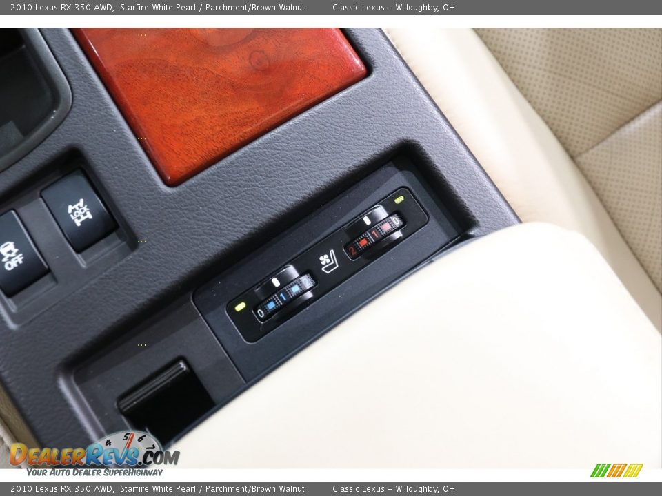2010 Lexus RX 350 AWD Starfire White Pearl / Parchment/Brown Walnut Photo #14