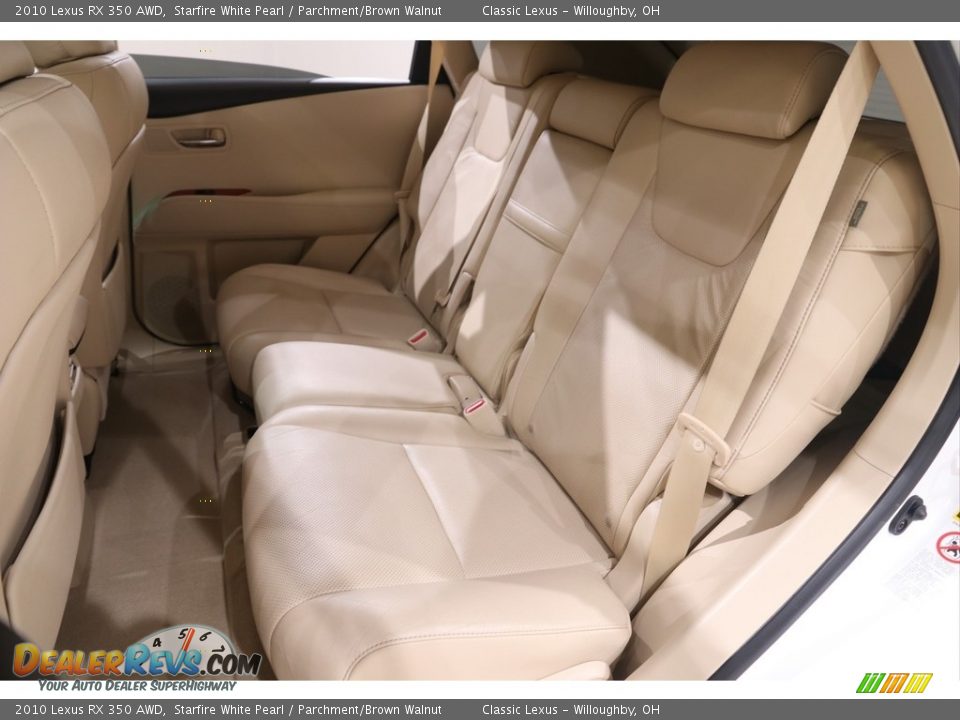 2010 Lexus RX 350 AWD Starfire White Pearl / Parchment/Brown Walnut Photo #17