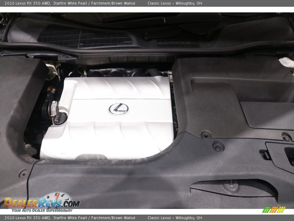 2010 Lexus RX 350 AWD Starfire White Pearl / Parchment/Brown Walnut Photo #20