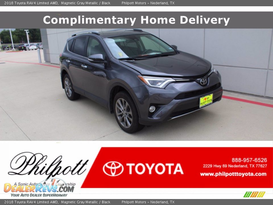 2018 Toyota RAV4 Limited AWD Magnetic Gray Metallic / Black Photo #1