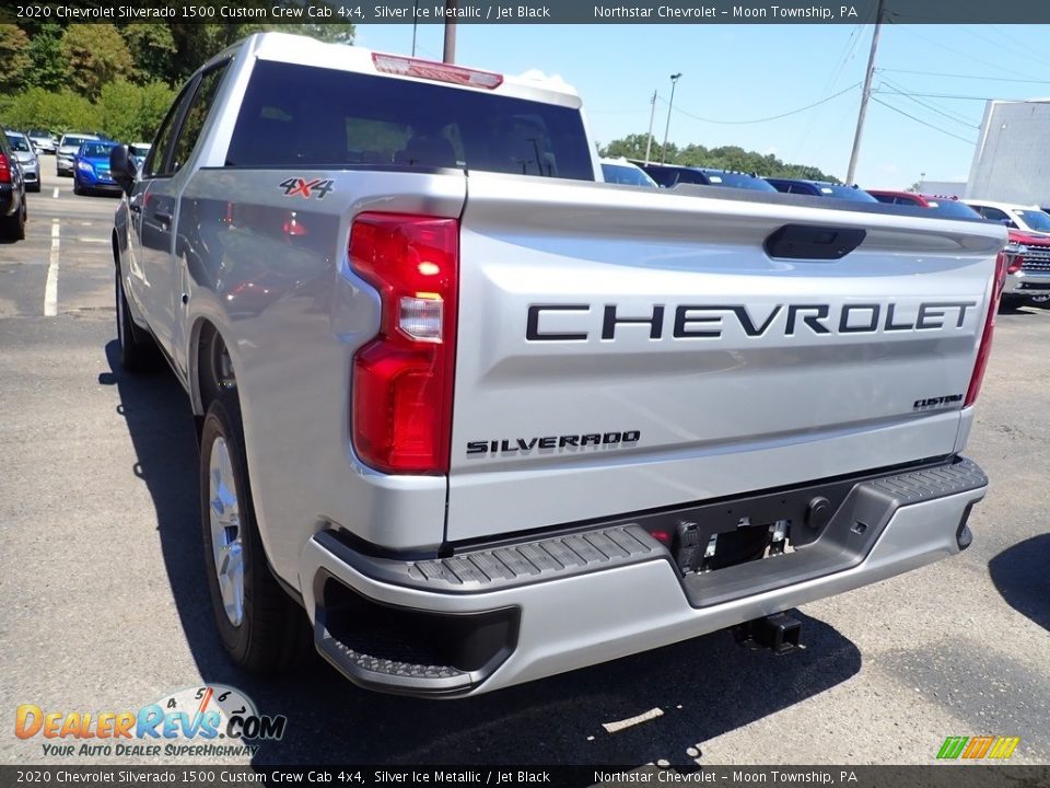 2020 Chevrolet Silverado 1500 Custom Crew Cab 4x4 Silver Ice Metallic / Jet Black Photo #3