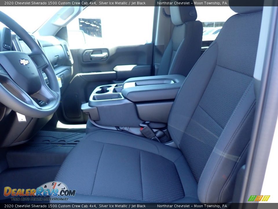 2020 Chevrolet Silverado 1500 Custom Crew Cab 4x4 Silver Ice Metallic / Jet Black Photo #14