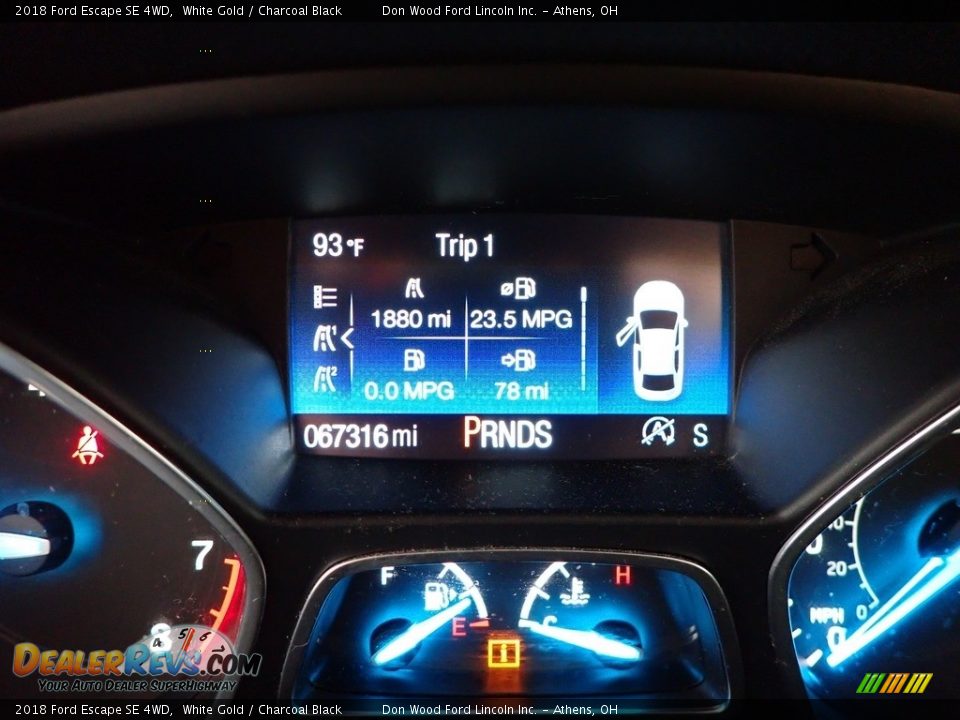 2018 Ford Escape SE 4WD White Gold / Charcoal Black Photo #28