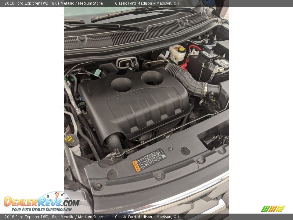 2018 Ford Explorer FWD Blue Metallic / Medium Stone Photo #2